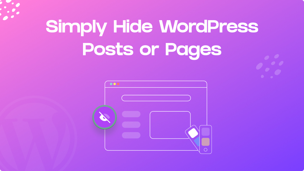 hide a page in WordPress