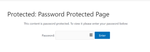 Customize a Password Protected Page